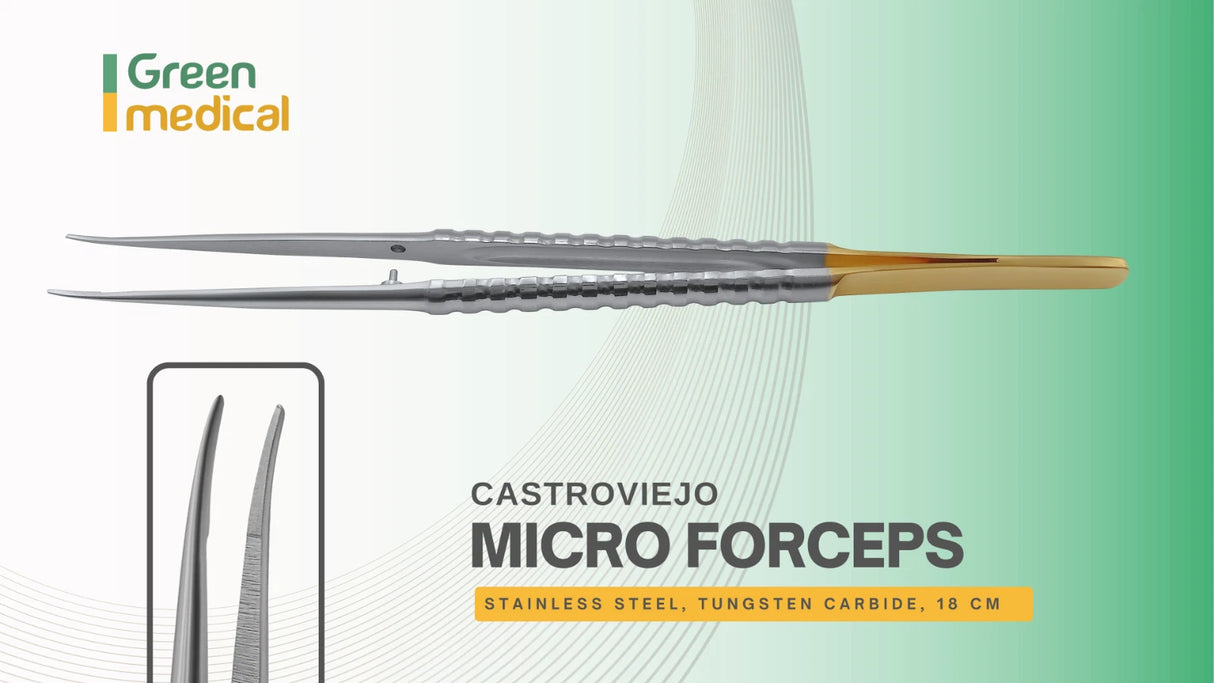 Micro Surgery Set Green Medical Surgical Instruments German Grade Stainless Steel
