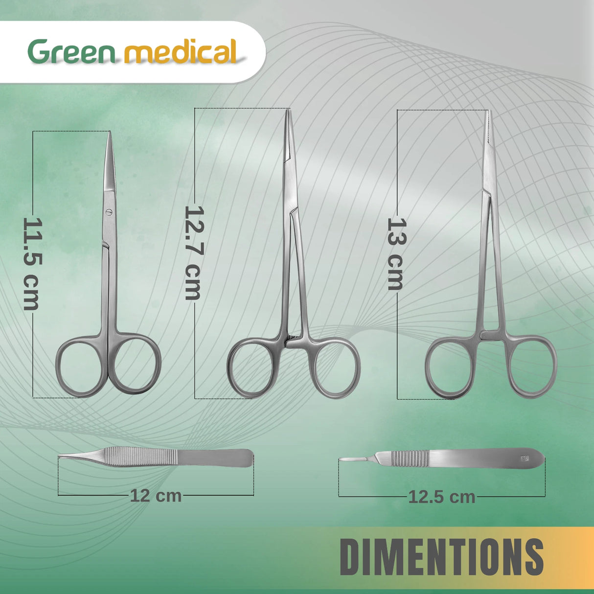 22 Pieces Practice Suture Kit with Dental Pad for Medical Students Training