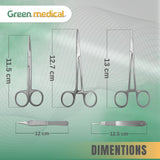 22 Pieces Practice Suture Kit with Dental Pad for Medical Students Training