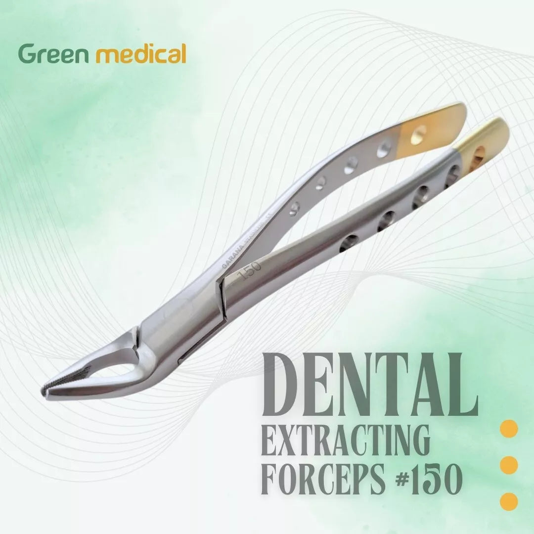 Dental Tooth Extracting Forceps# 150 With Serrated Jaws Premium Quality Instruments