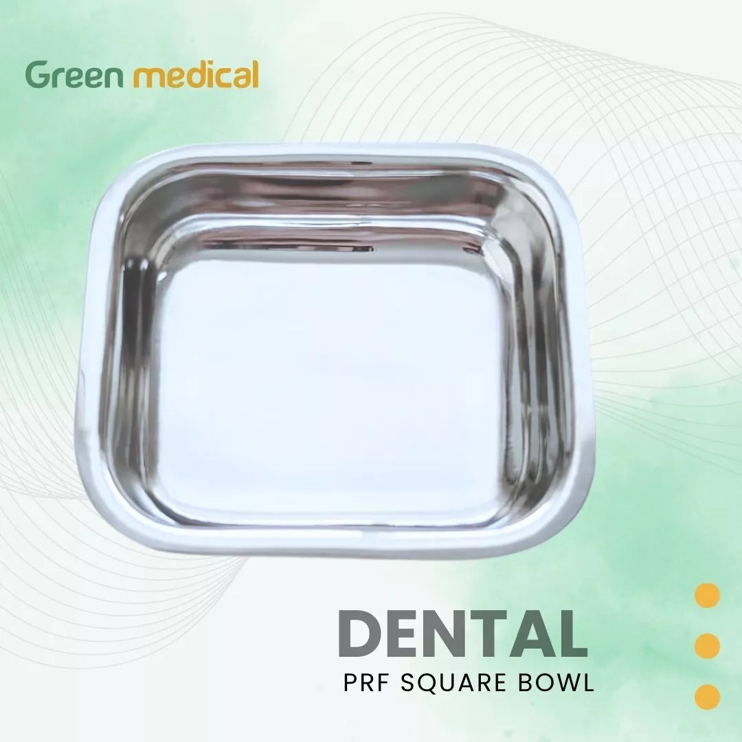 Dental Stainless Steel Square Bowl & Iodine Cups – Universal PRF Bowl Set for Dental Procedures