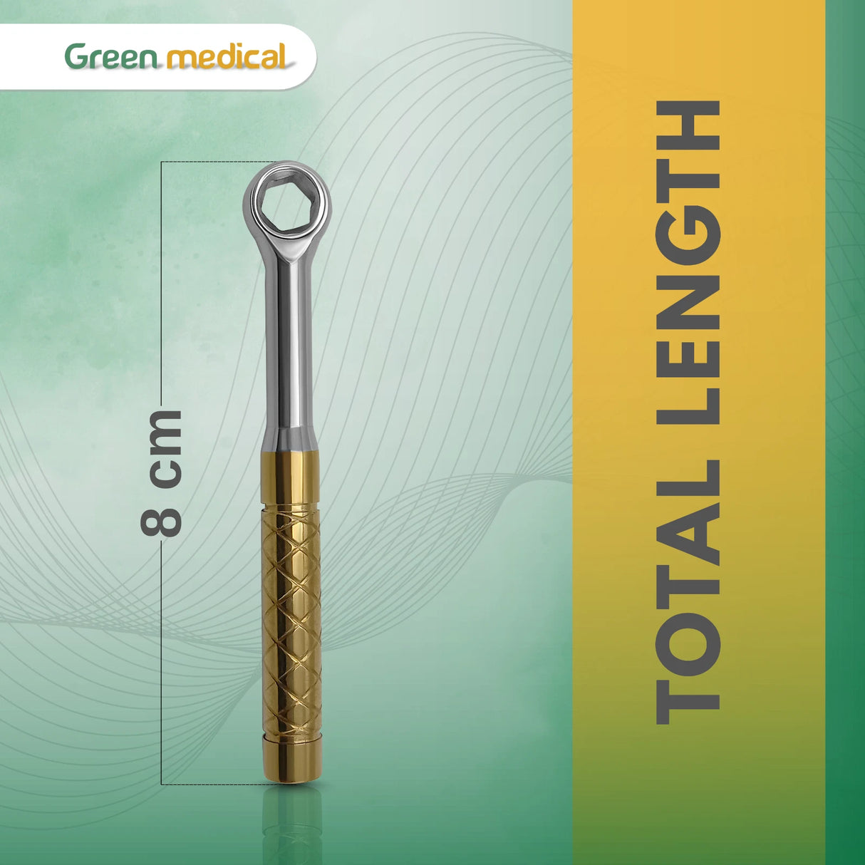 Dental Ratchet Wrench Hexagonal 6.35mm Handpiece Tool for Dental Procedures