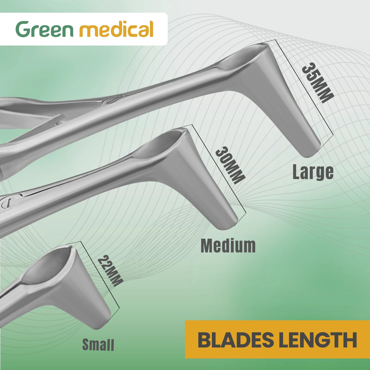 3 Pcs Vienna Nasal Speculum Set (Small, Medium, Large) ENT Surgical Instruments German Grade Stainless Steel