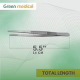 12 Pcs Thumb Dressing Forceps 5.5" Serrated Surgical Veterinary Instruments Stainless Steel German Grade