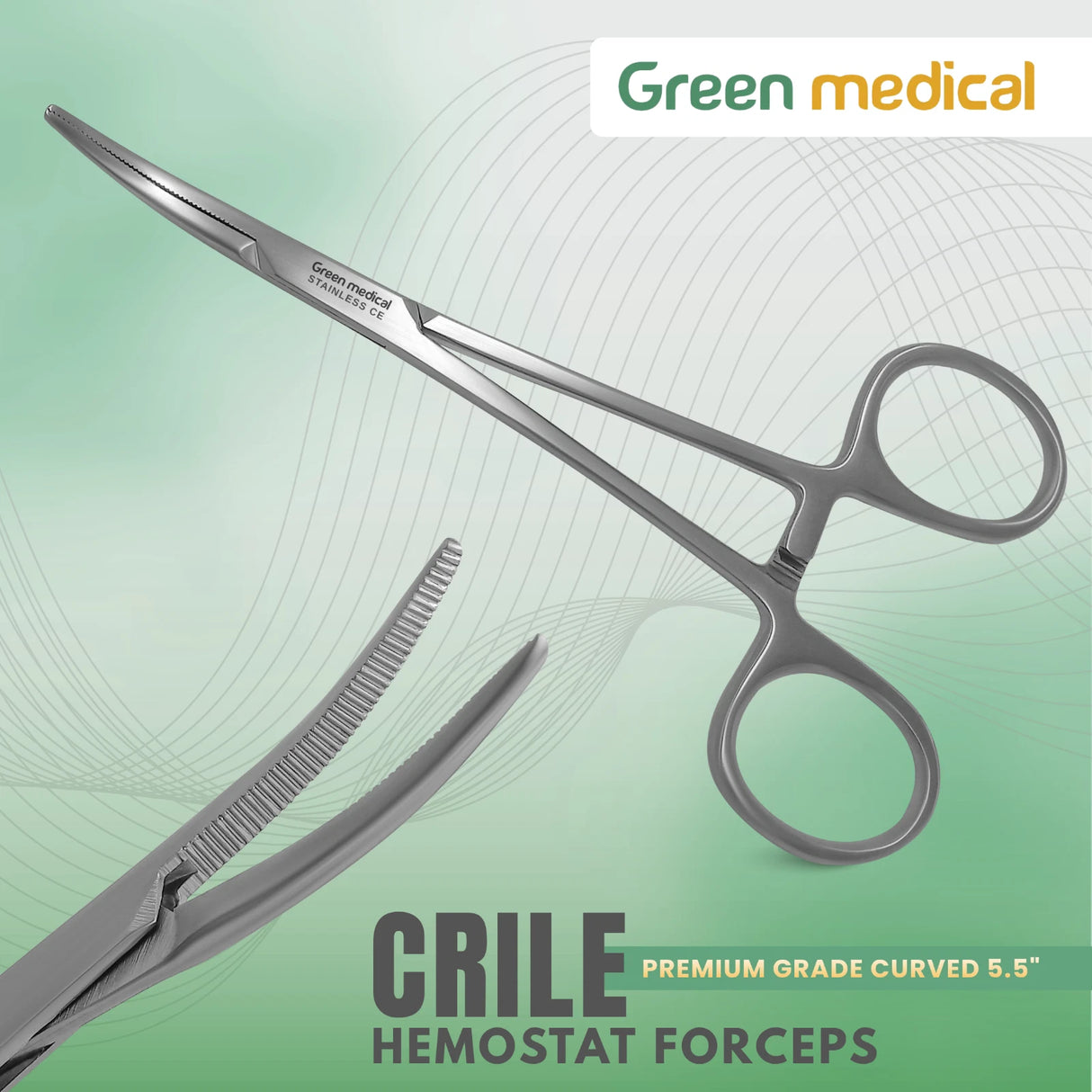 Crile Hemostat locking Forceps 5.50" Curved Stainless Steel Premium Grade