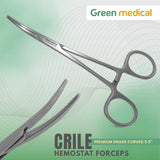 Crile Hemostat locking Forceps 5.50" Curved Stainless Steel Premium Grade