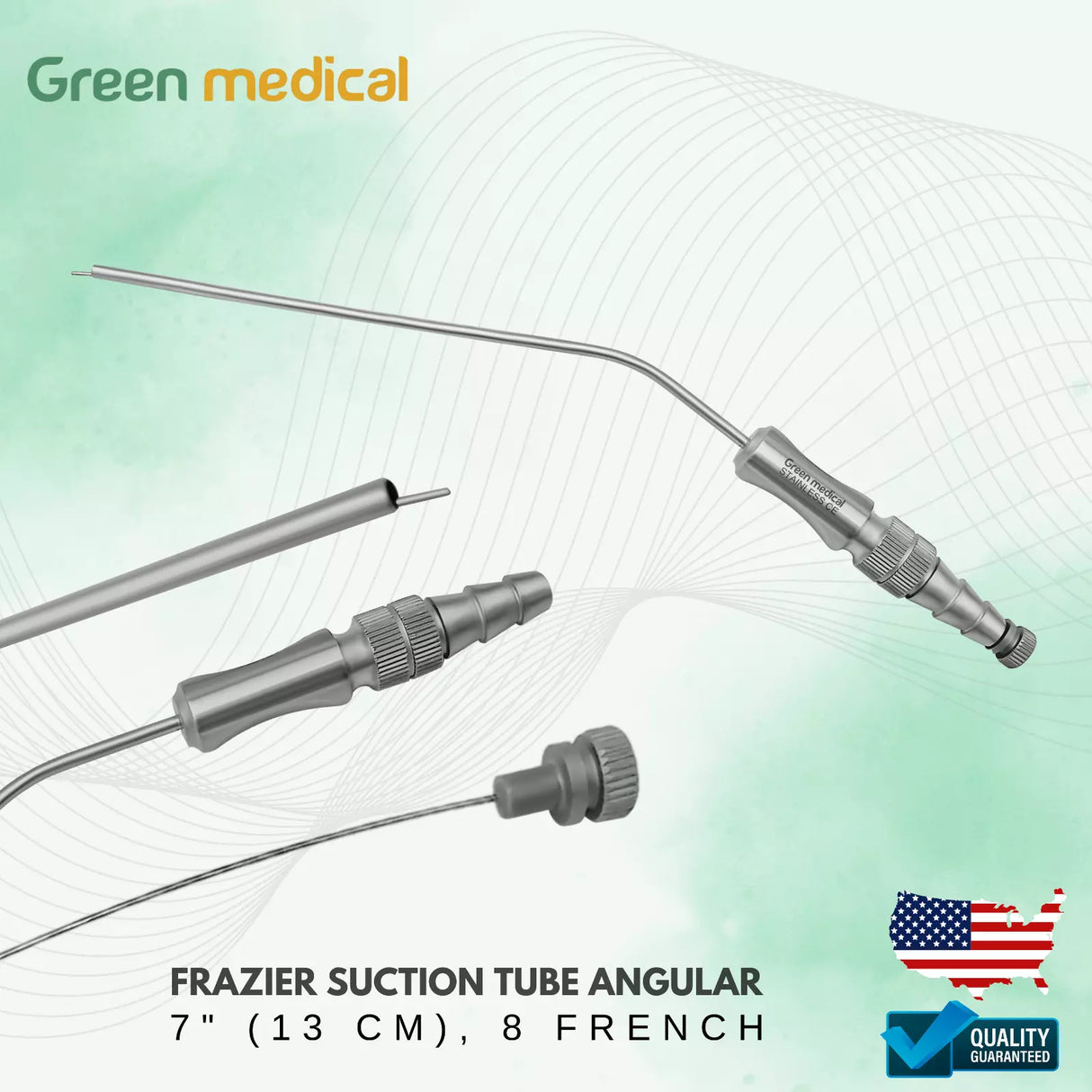 Frazier Suction Surgical Angular Tube 8fr, 13cm Diagnostic Instruments