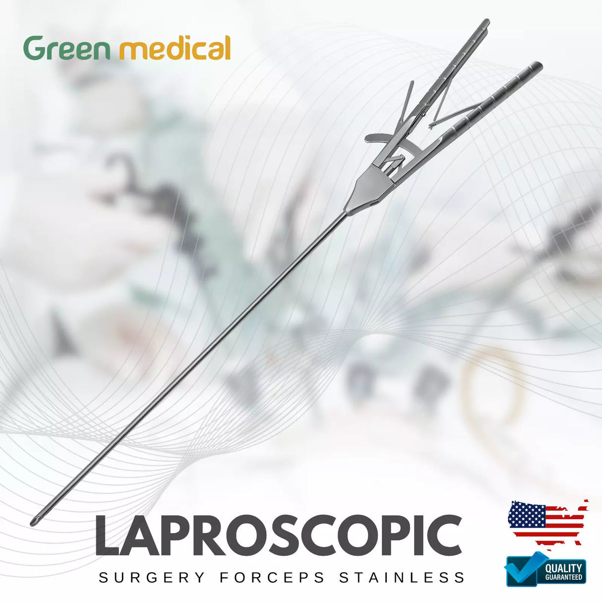 Laparoscopic Sinus Surgery Needle Holder Curved 20" V Type 5 X 330mm Forceps
