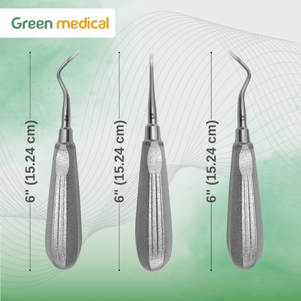 Dental Heidbrink Apex Root Tip Pick Elevators H1 H2 H3 Tooth Surgery Set