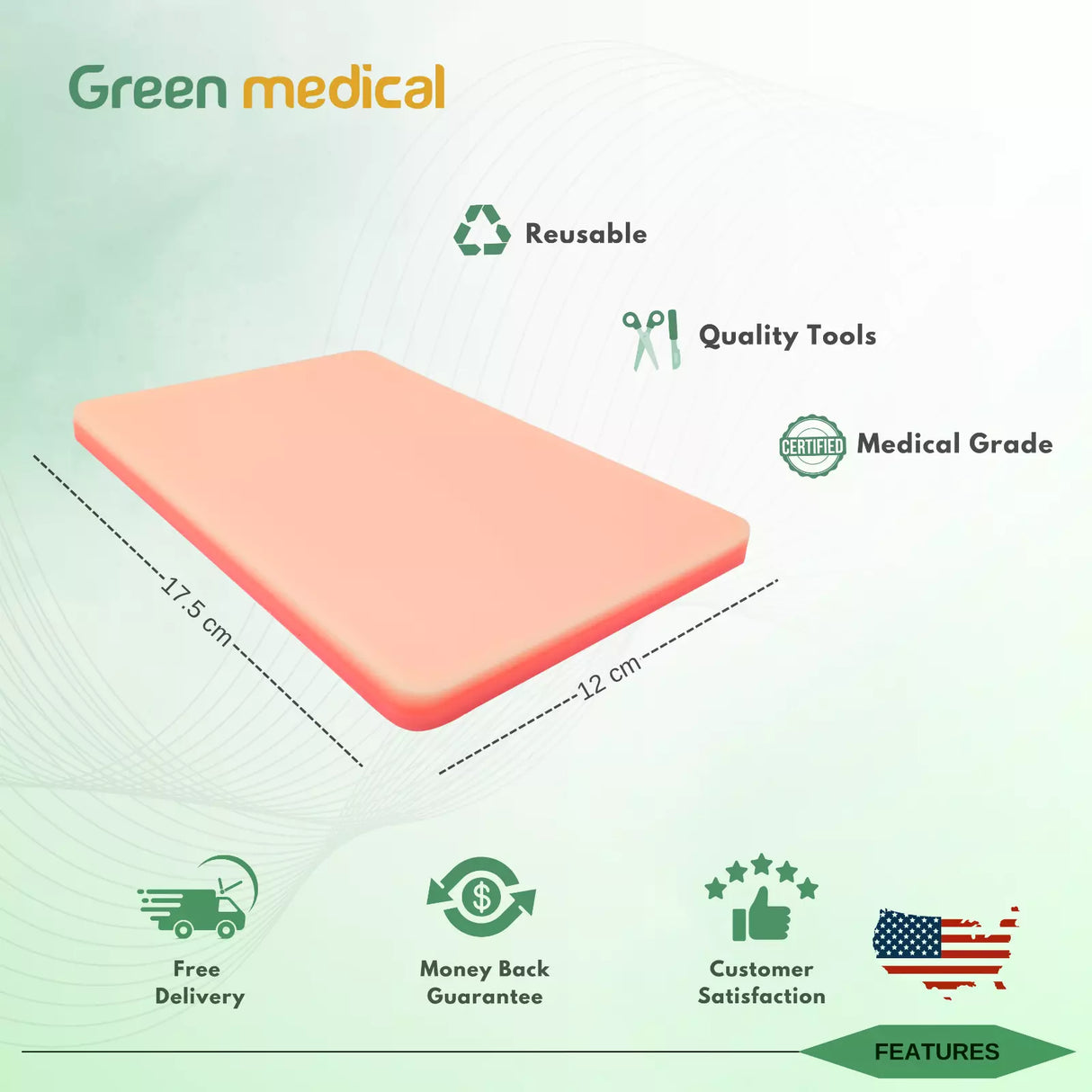 DIY PAD Suture Practice Pad G14 Plain Silicon Skin Training Pads For Students