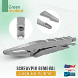 Screw/Pin Removal Locking Pliers German Stainless Steel
