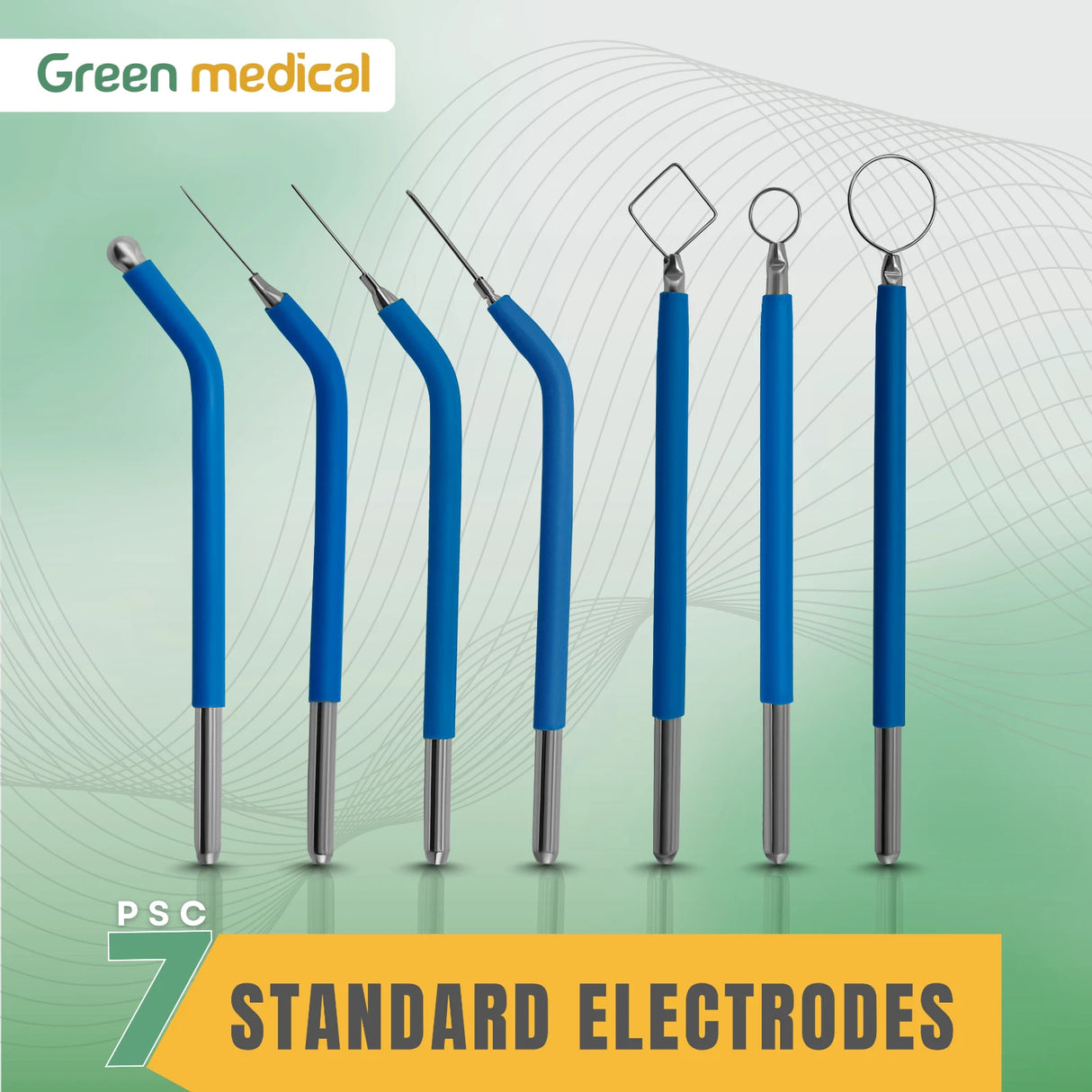 Dermatology Standard Electrodes Set of 7 Pcs Reusable Surgical Cautery Electrods