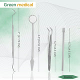50 Pack Disposable Dental Examination Kit 8-Pcs Basic Instruments Set