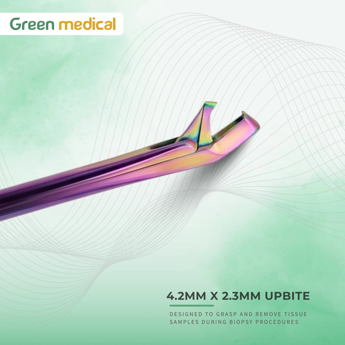 Titanium Rainbow Mini Tischler Biopsy Punch 20cm Upbite Size 4.2mm x 2.3mm