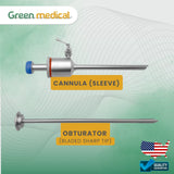 Laparoscopic Trocar Cannula 5mm for Laparoscopy Surgery Instruments Autoclavable