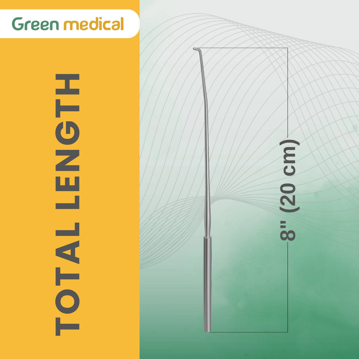 Dandy Nerve Hook 8" Left Angled – Premium German Stainless | Neurosurgical Instrument Tool