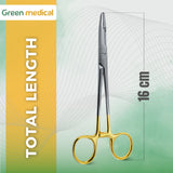 TC Olsan Hegar Needle Holder Tungsten Carbide Surgical Instrument 16cm