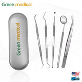 Professional Dental Oral Hygiene Kit 5 Tools Deep Cleaning Scaler Teeth Care Set