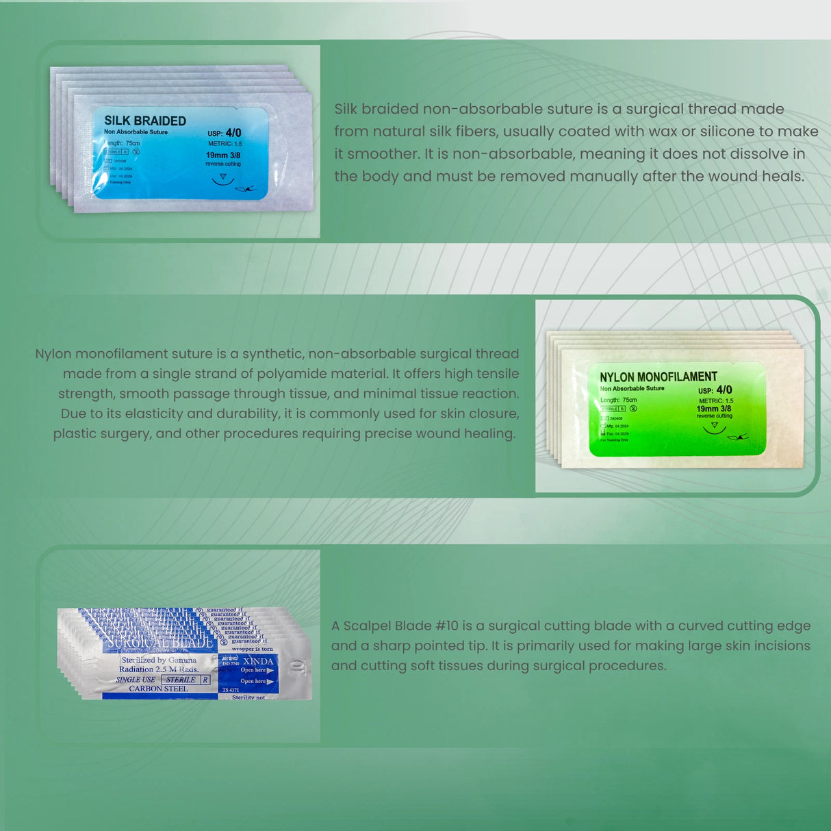 Premium Suture Practice Kit with Silicon pad for Medical Students Training