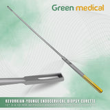 Kevorkian-Younge Endocervical Biopsy Curette – 12″ Length, 3 x 12 mm Tip, Without Basket – OB/GYN Surgical Instrument