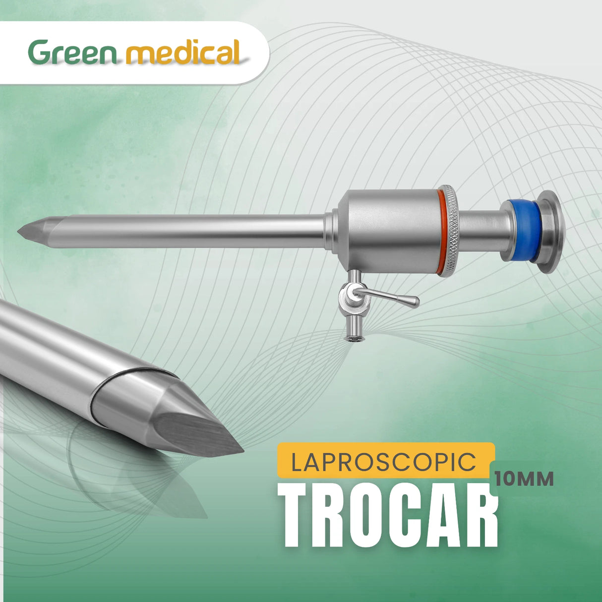 Laparoscopic Trocar Cannula 10mm for Laparoscopy Surgery Instrument Autoclavable