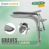 Graves Vaginal Speculum Large OB/Gynecology Stainless Steel German Grade