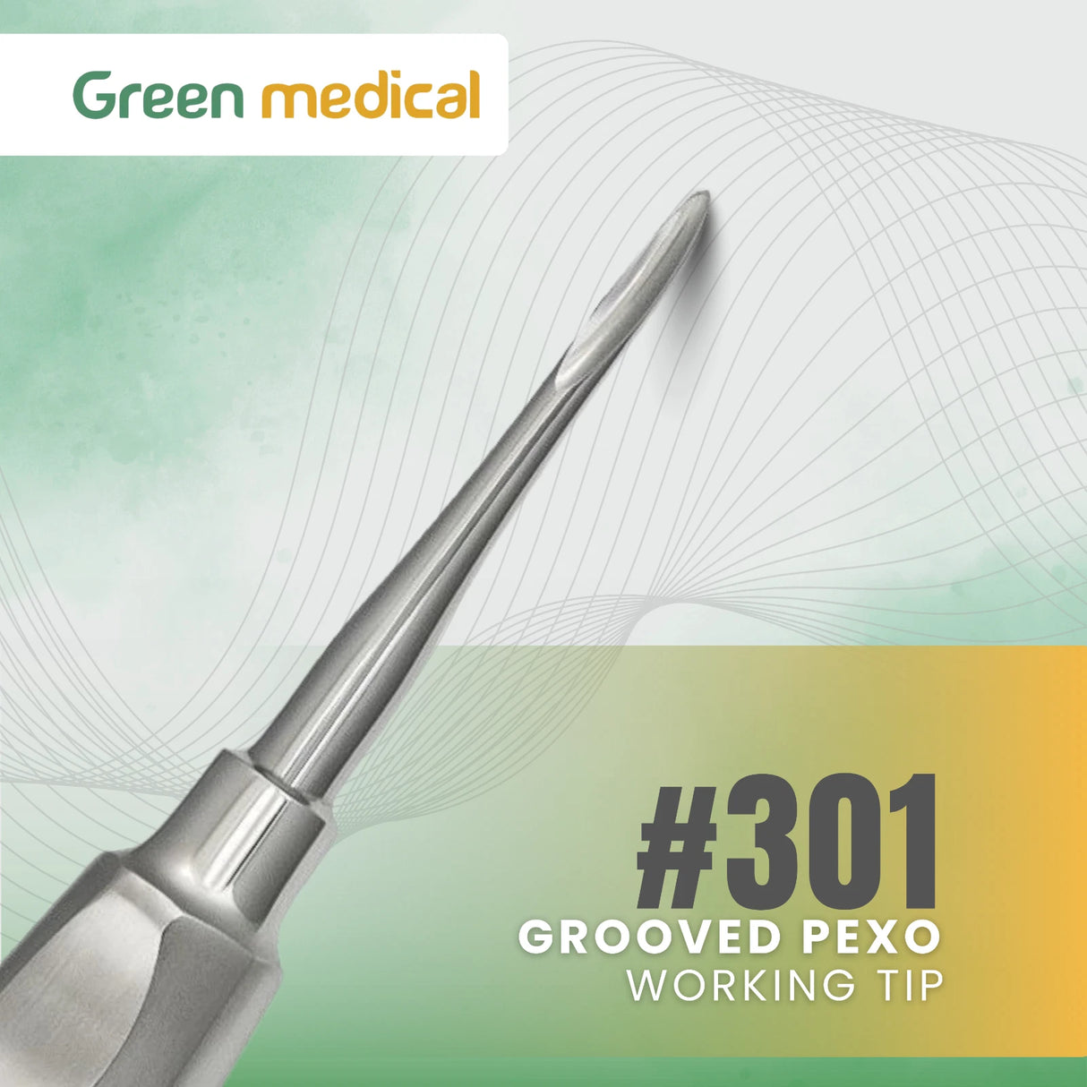 #301 Grooved Apexo Straight Elevator Dental Surgery Instrument