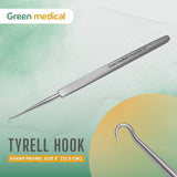 Tyrell Skin Hook, 5", Delicate 1 Sharp Point, Premium German Stainless
