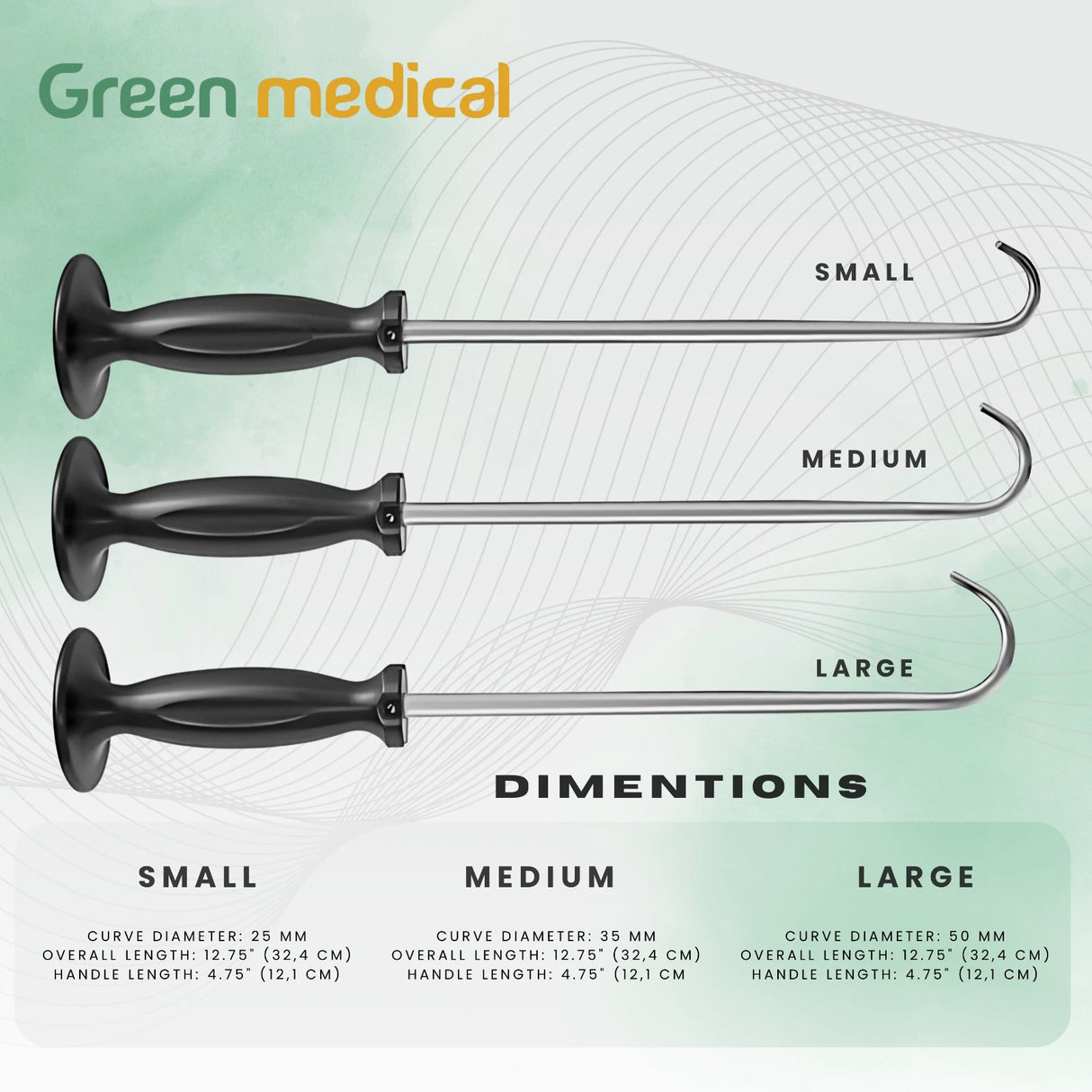 Bone Hook Retractors set of 3 Knee Raiser Hip Retractor Orthopedic instruments