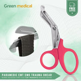 Paramedic EMT EMS Trauma Shear Nurse Scissor First Aid 7.25" Magenta German Grade