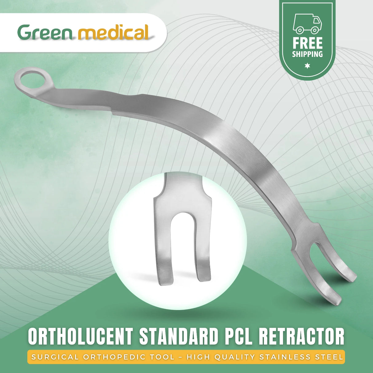 Ortholucent Standard PCL Retractor – Surgical Orthopedic Instrument