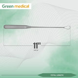 Sims Uterine Curettes 9 Pcs Set 11" Sharp Blade, Malleable 000,00,0,1,2,3,4,5,6