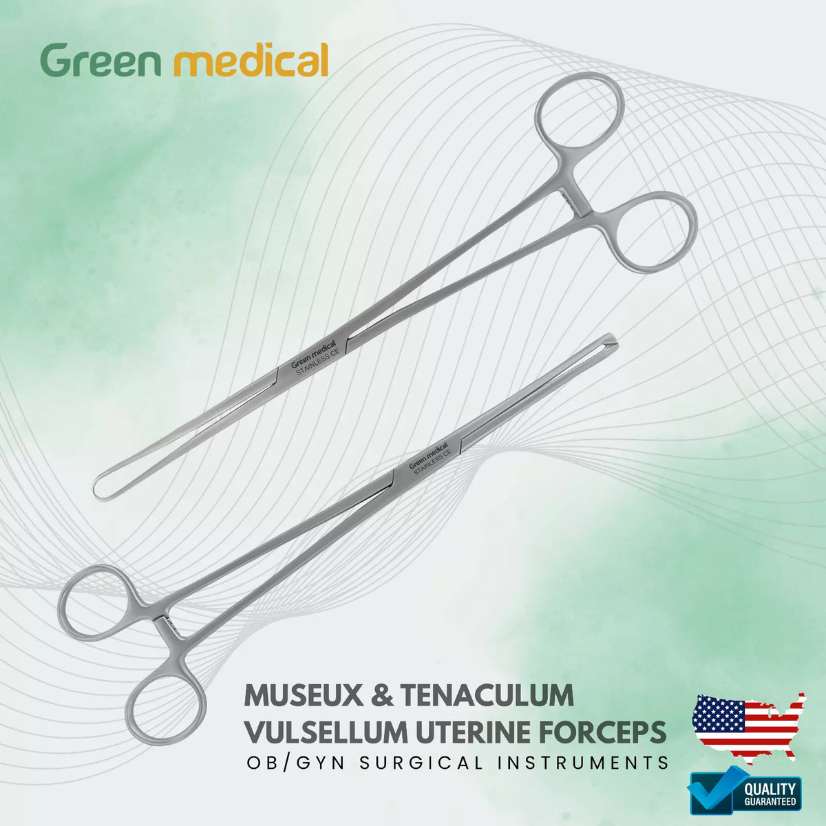 MUSEUX & TENACULUM VULSELLUM UTERINE FORCEPS OB/GYN SURGICAL INSTRUMEN ...