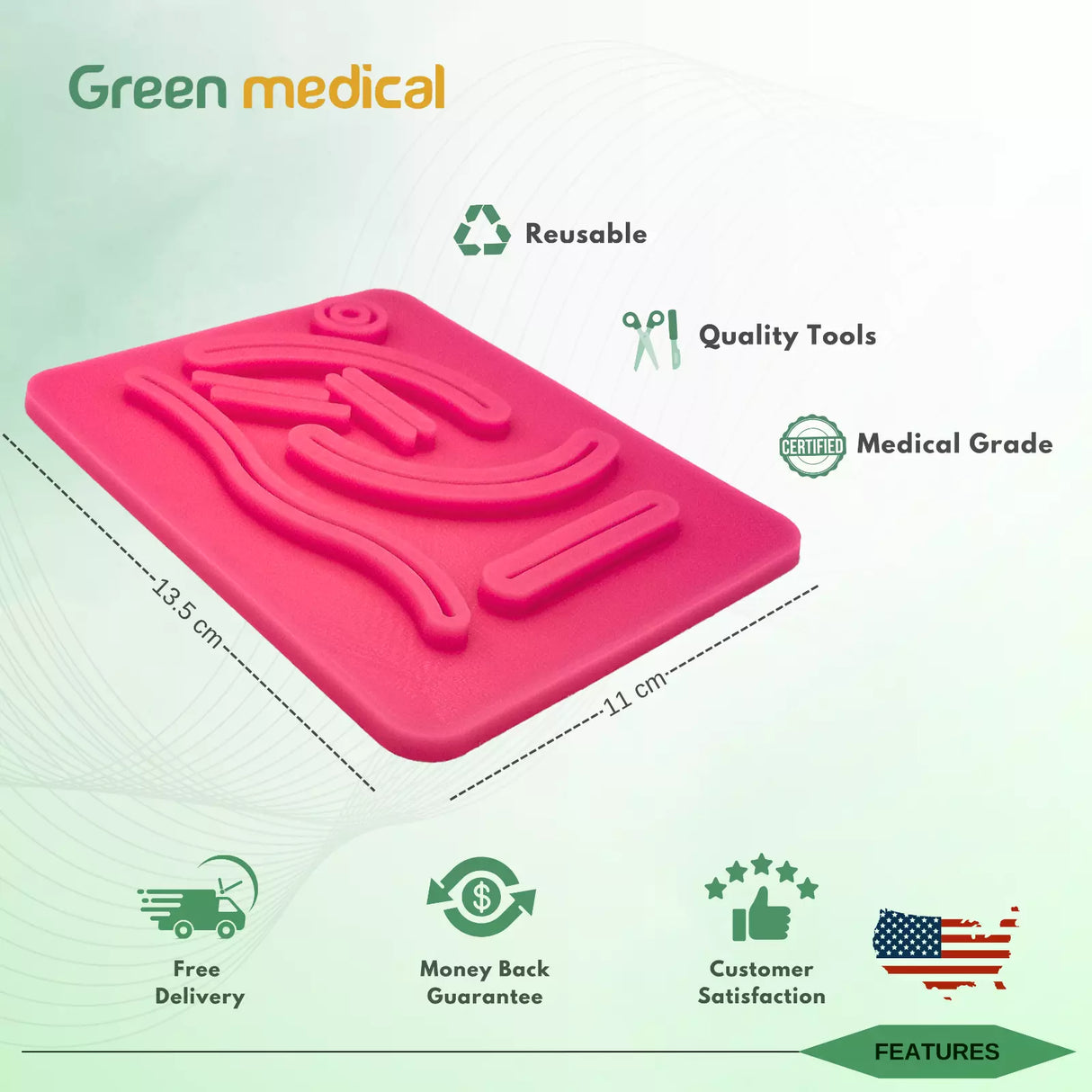 LAPROSCOPIC SOFT TISSUE Suture practice pad G9 for the medical students