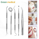 Professional Dental Oral Hygiene Kit 5 Tools Deep Cleaning Scaler Teeth Care Set