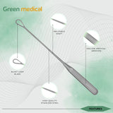 6 Pcs Thomas Uterine Curette Set – Sizes #1-6, 11” Blunt Blades, OB/GYN Instruments – German Stainless Steel
