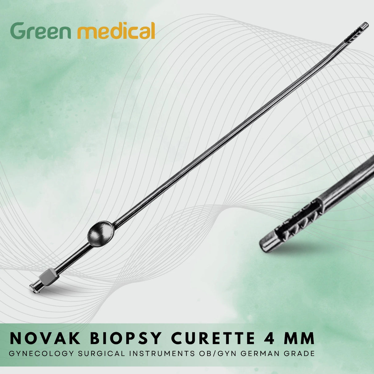 Novak Biopsy Curette 4mm – Gynecology Surgical Instrument | OB/GYN German Stainless Steel