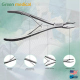 Micro Friedman Bone Rongeur Curved Surgical Dental 1.3mm Jaw German Grade