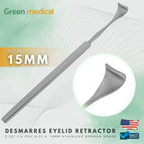 Desmarres Eyelid Retractor – Size 4, 15mm Blade, 5.5” (14 cm) – German-Grade Stainless Steel Surgical Instrument