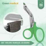 EMT Shears (Scissors) Bandage Paramedic EMS Rescue 5.50" GREEN TIP German Grade