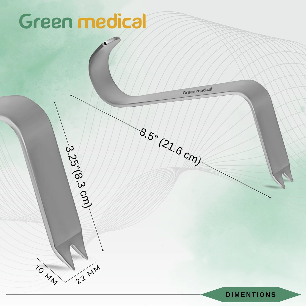 Sherman Patella Tendon Harvest Retractor Orthopedic Knee Surgery Instrument