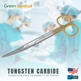 T/C Mayo Dissecting Scissors Curved 6.75" Stainless Steel German Grade
