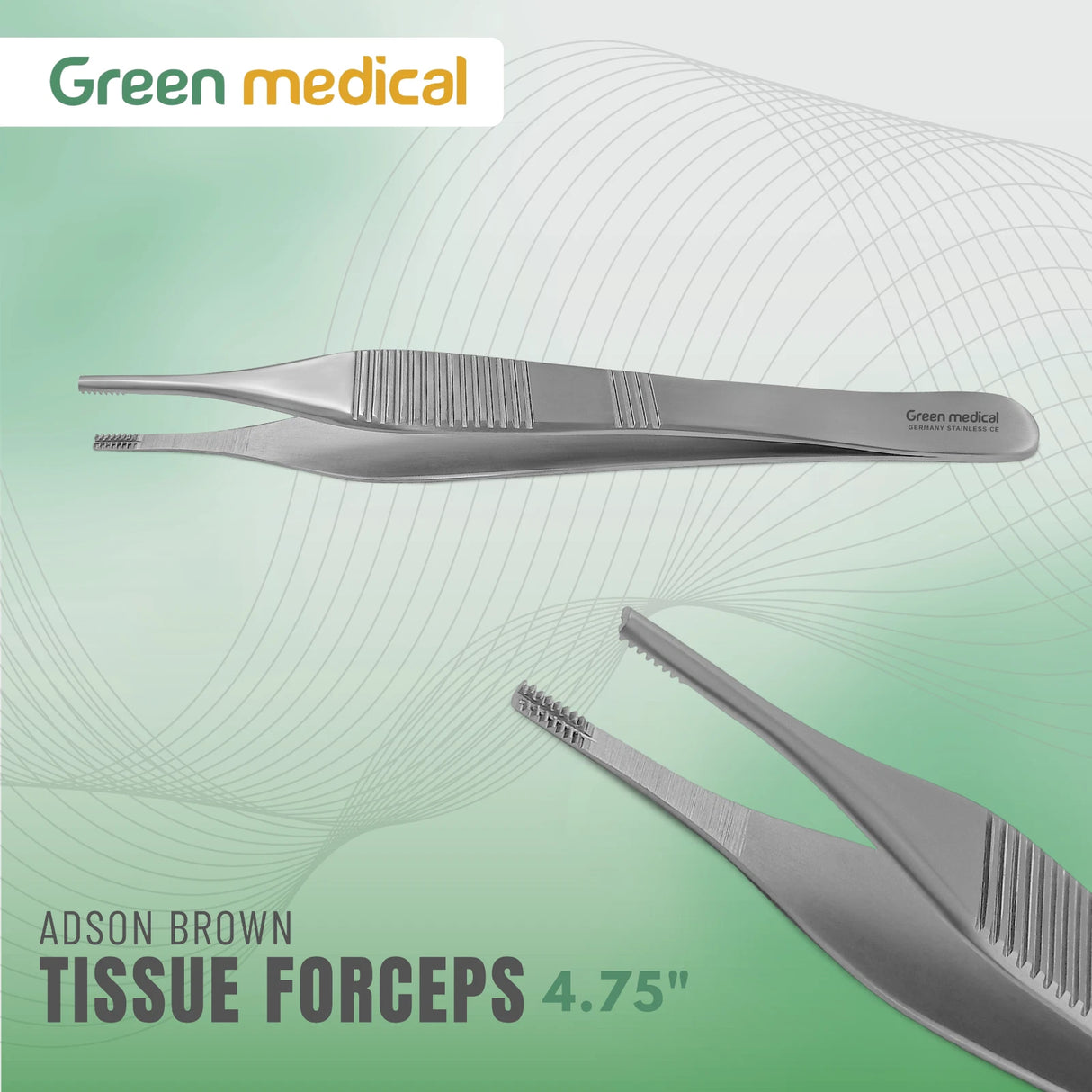 Adson Brown Tissue Forceps 4.75" ENT Surgical Instruments German Grade