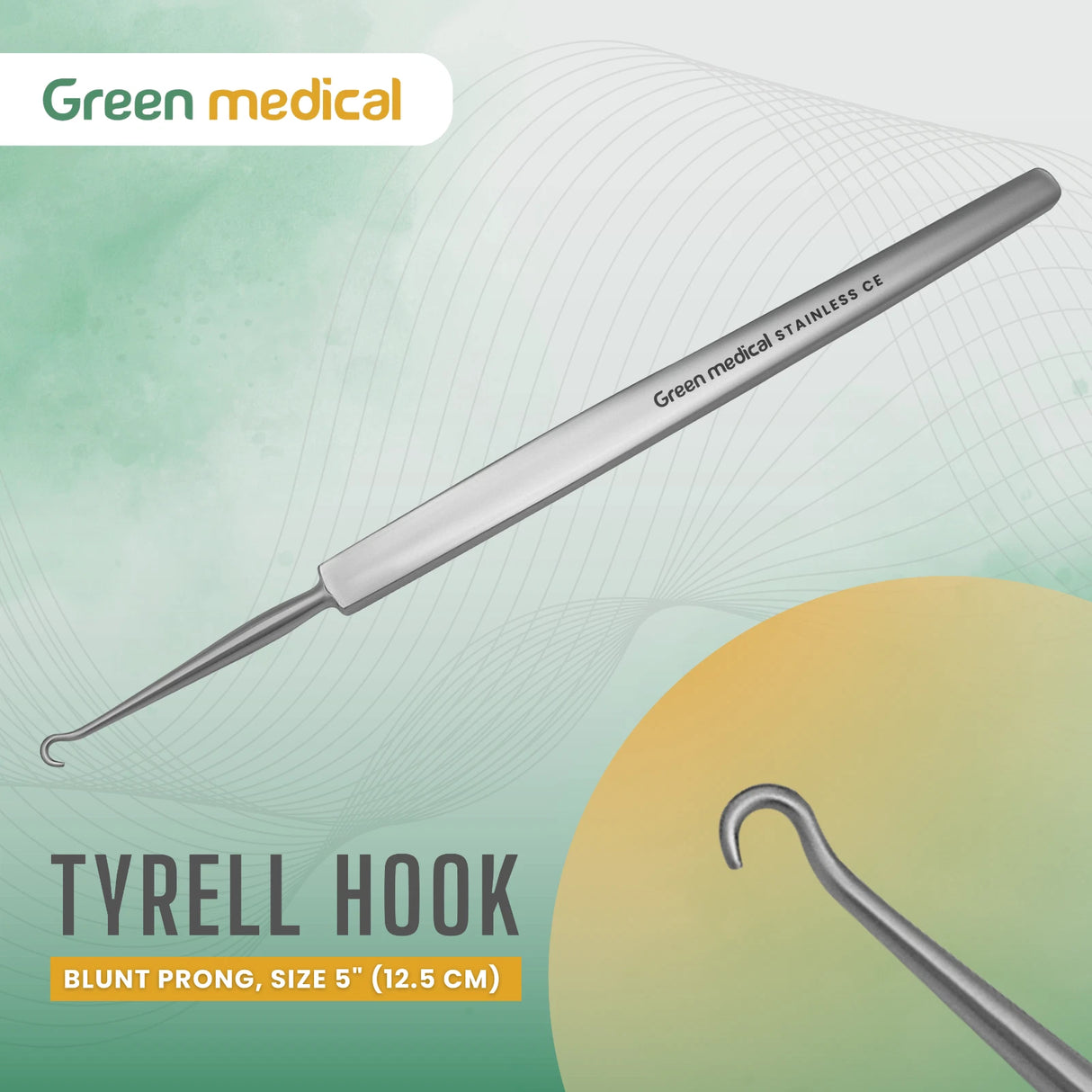 Tyrell Skin Hook – 5", Delicate with 1 Blunt Point | German Stainless Steel