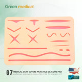 Medical Skin Suture Practice Silicone Pad G7 Wound Simulated For Training Kit