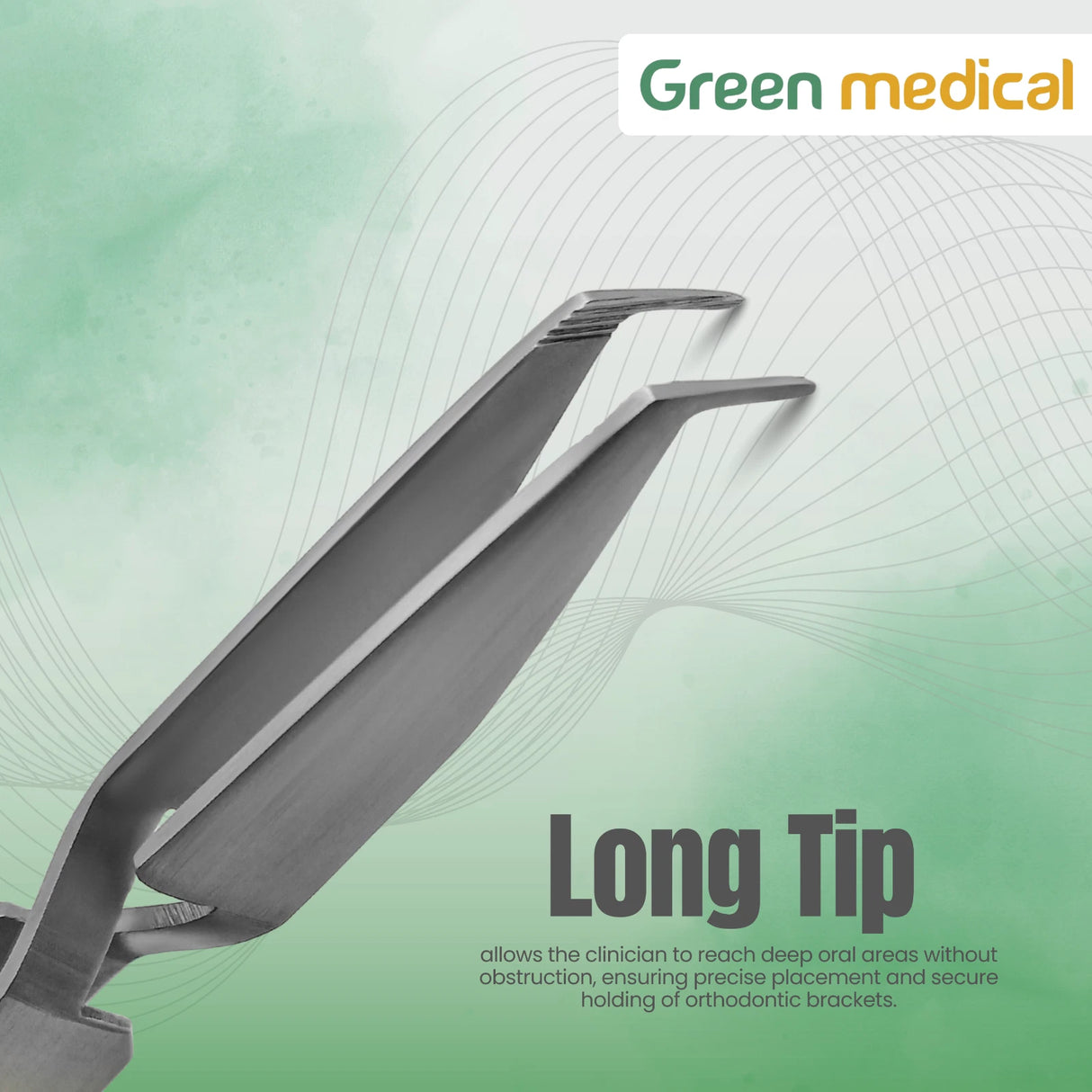 Posterior Bracket Holder Tweezers – Long Tip – Aligner Orthodontic Instrument