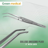 College Dressing Plier 6″ with Lock – Surgical & Medical Grade Instruments